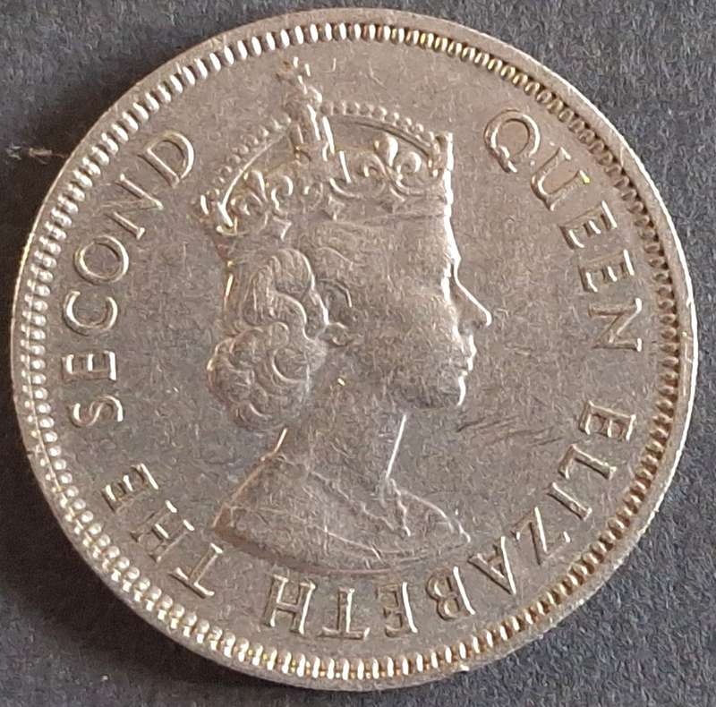 Mauritius 1975 Half Rupee Copper-nickel