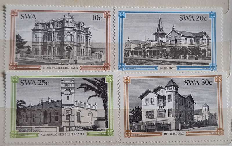 South West Africa 1984 Historical Buildings Swakopmund Set of 4 Mint stamps