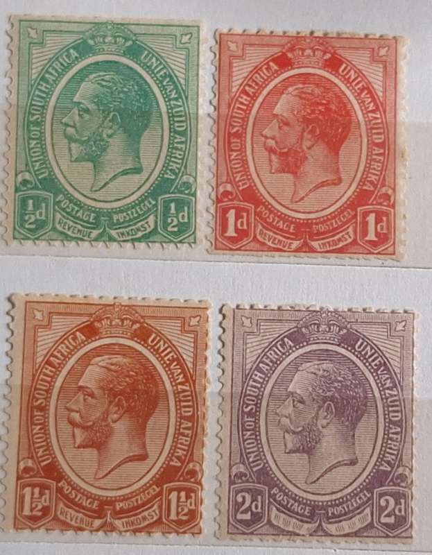 Union of South Africa 1913 George V 4 Unused Hinged stamps