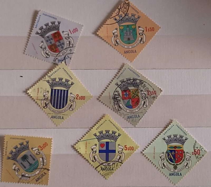 Angola 1963 City Arms 7 Used Hinged stamps