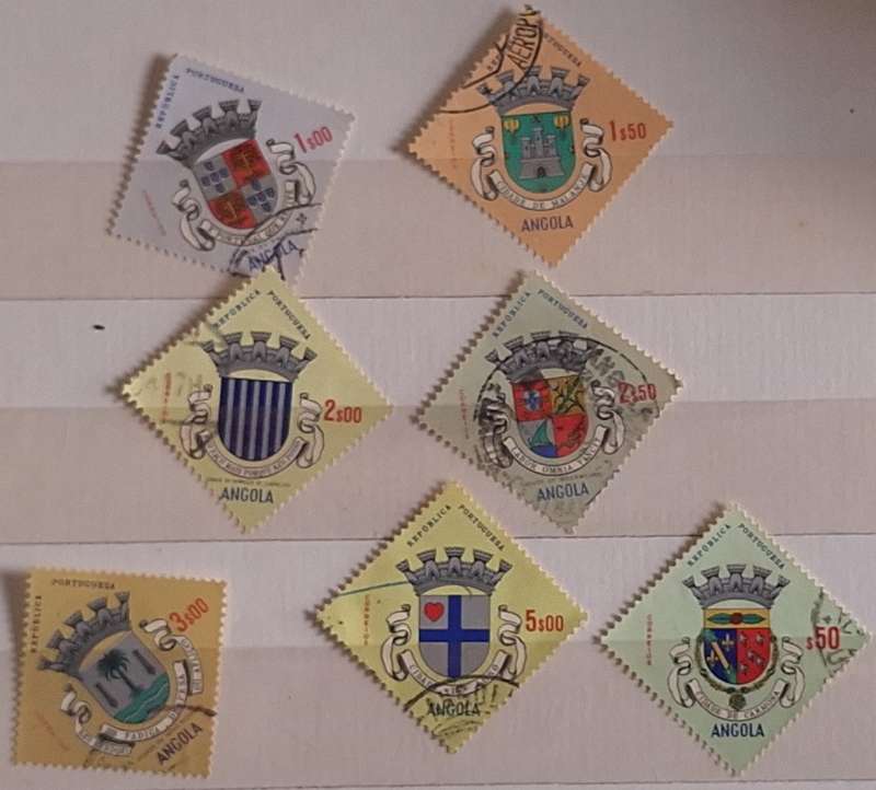 Angola 1963 City Arms 7 Used Hinged stamps