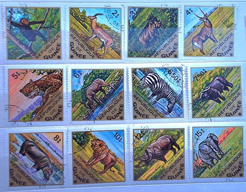 Guinea 1975 Animals Set of 12 Cancelled stamps