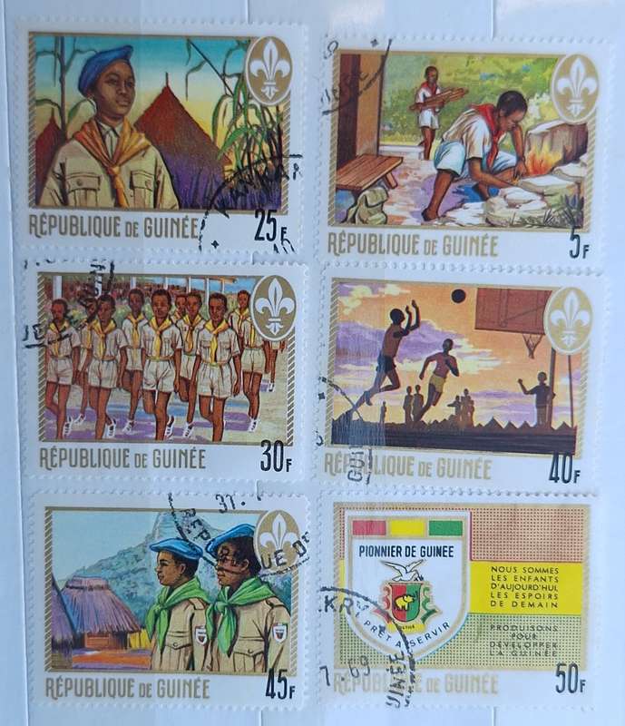 Guinea 1967 Boy Scouts Set of 6 Cancelled stamps