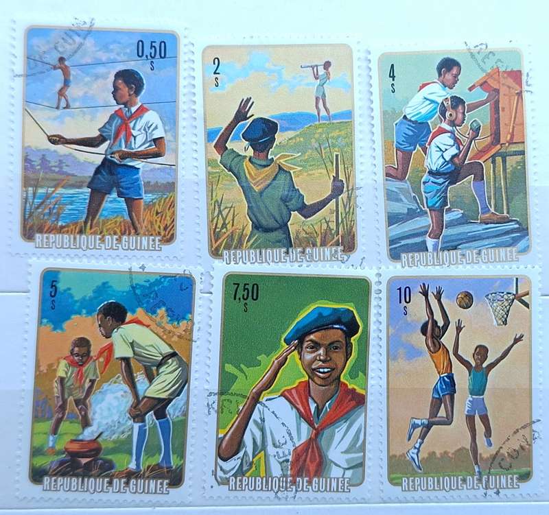 Guinea 1974 National Pioneer Movement Set of 6 Cancelled stamps