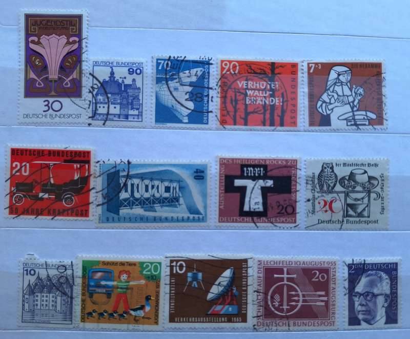 Germany Mixed Lot of 14 Used stamps