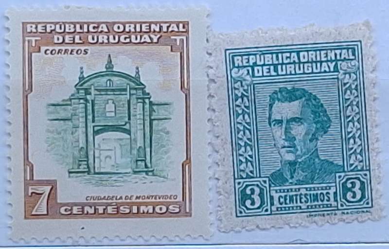 Uruguay Mixed Lot 2 Unused Hinged stamps