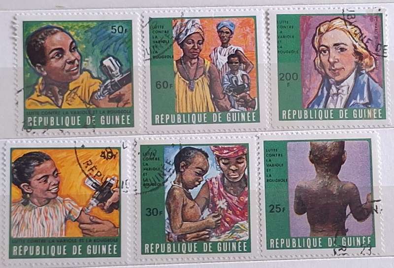 Guinea 1970 Campaign against Smallpox and Measels Set of 6 Cancelled stamps