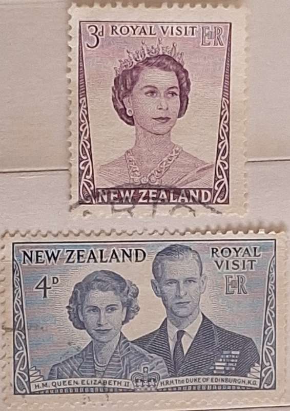 New Zealand 1953 Royal Visit Set of 2 Used stamps