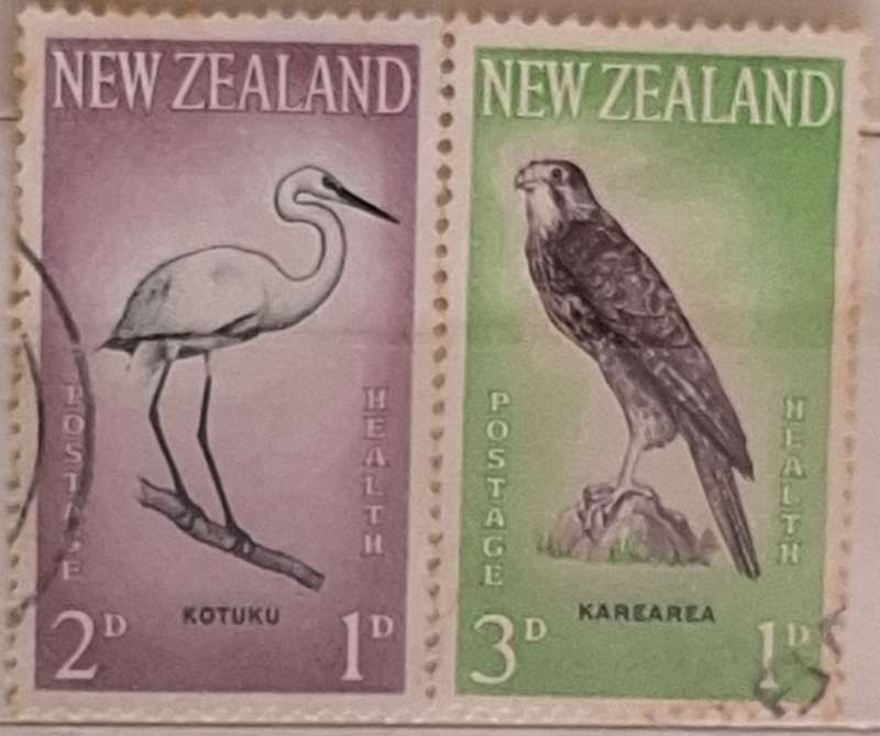 New Zealand 1961 Health Issue Birds Set of 2 Used stamps