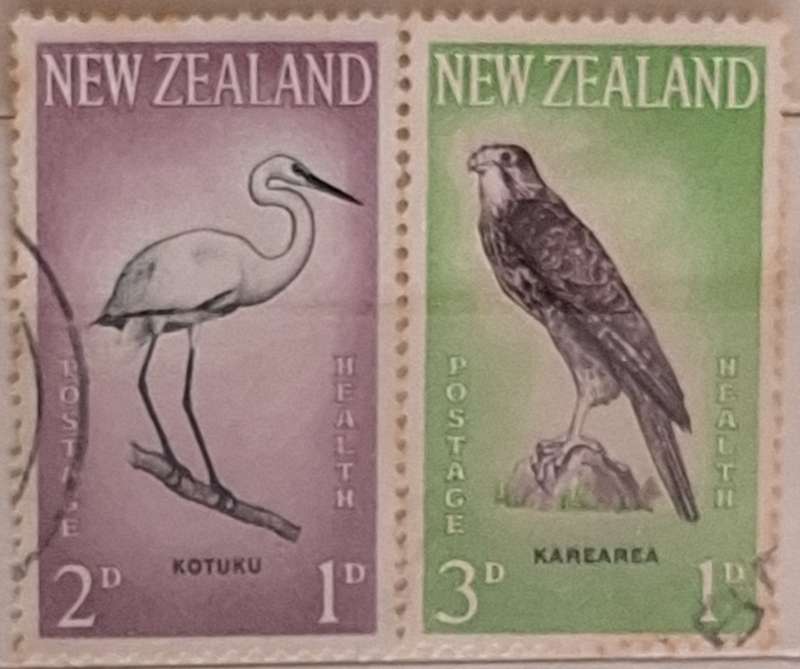 New Zealand 1961 Health Issue Birds Set of 2 Used stamps