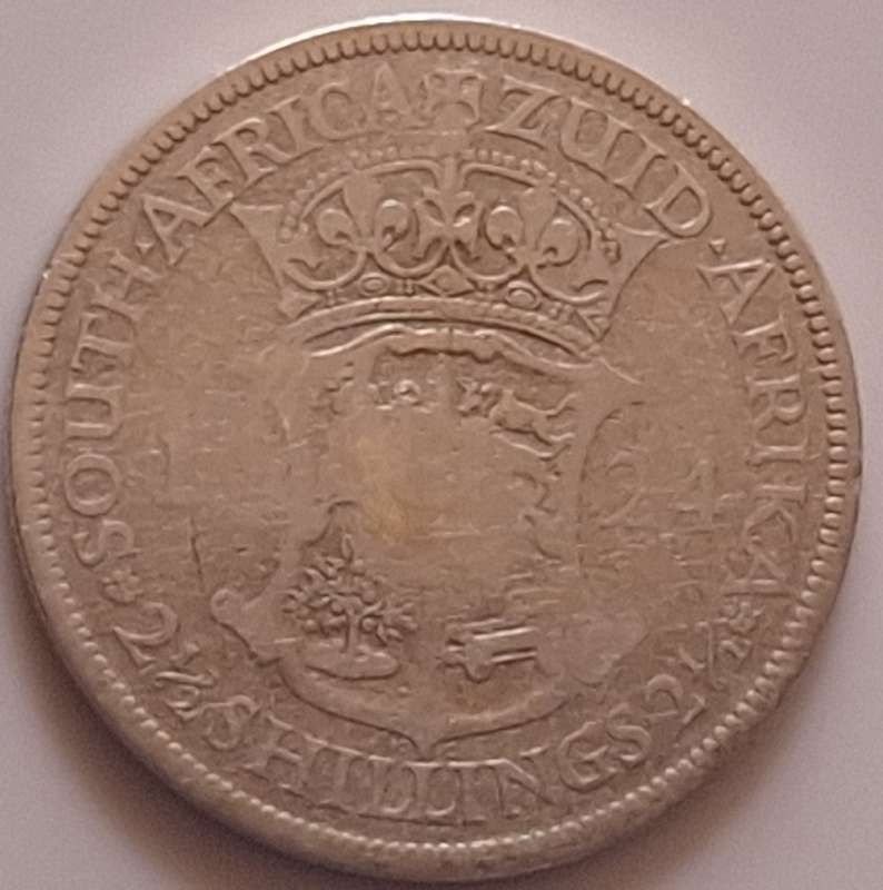 South Africa 1924 2½ Shillings Silver
