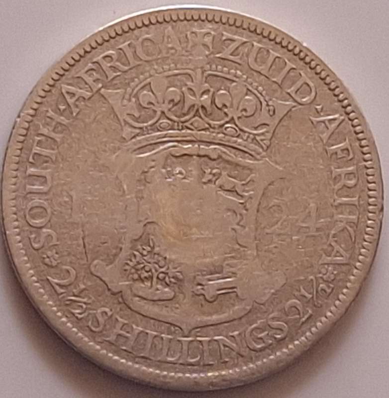 South Africa 1924 2½ Shillings Silver