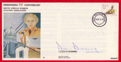 RSA - SA Women`s Aviation Assoc. 50TH Anniversary - SIGNED COVER  NO 119 OF 7000