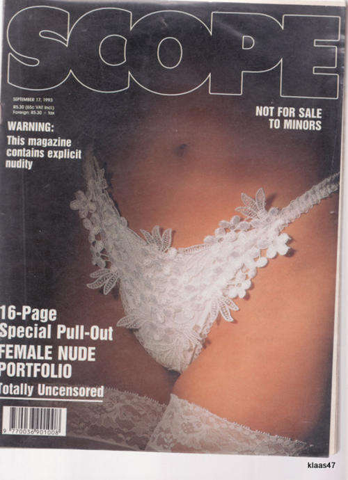 SCOPE : SEPT 12 1993 : VOL 28 NO 19 : NUDE PORTFOLIO NOT INCLUDED : CENTERFOLD - TRACEY COLEMAN