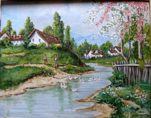 LANDSCAPE : SIGNED - N. MORGAN : OIL ON BOARD : FRAMED SIZE - 56.5 X 45.5 CM