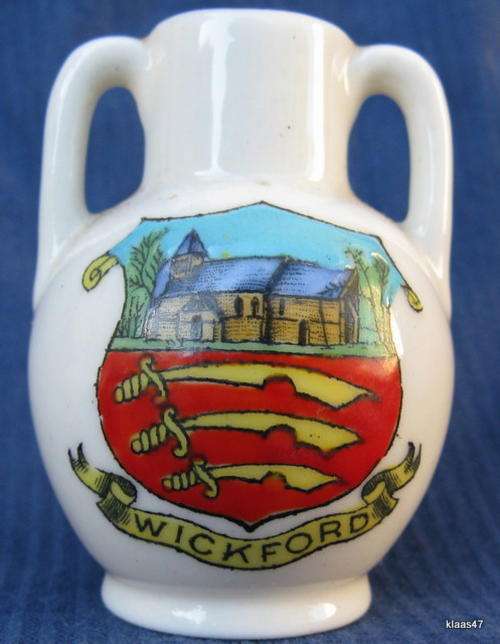 ARCADIAN CRESTED WARE : WICKFORD LIBRARY : 5.5cm HIGH