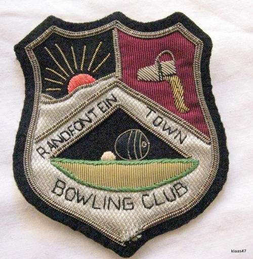RANDFONTEIN BOWLING CLUB : CLOTH  BADGE