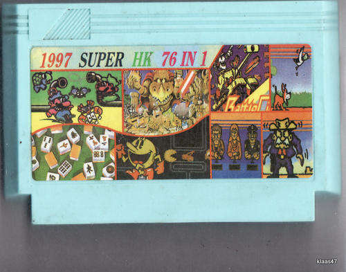 GAME CARTRIDGE : 1976 : SUPER HK 76 IN 1 :