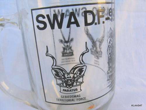 BEER MUG : SWA D.F. - 1979-1980 - SWAW.  : 14 cm HIGH : GEBIEDSMAG/REAKSIEMAG/LUGMAG/HOOFKWARTIER