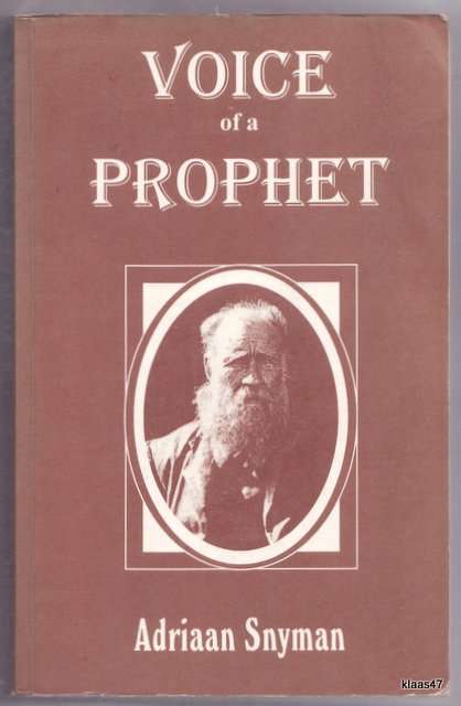 VOICE OF A PROPHET  BY ADRIAAN SNYMAN  PAPERBACK