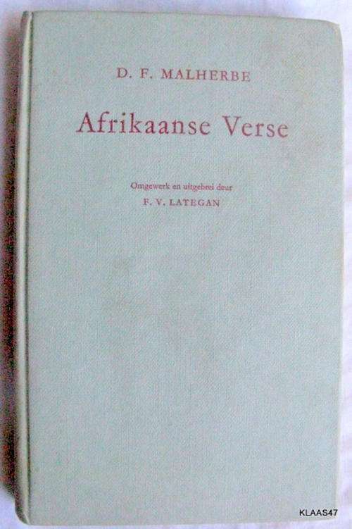 Afrikaanse Verse - D F  Malherbe - Hardeband (Omgewerk en Uitgebrei deur F V  Lategan) 1963