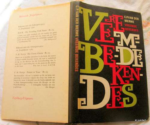 Vreemde Bekendes - C P van der Merwe - Hardeband 1963
