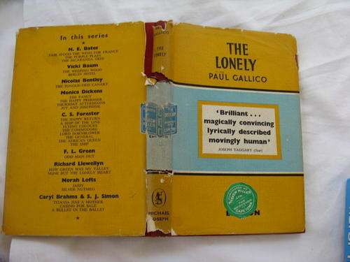 THE LONELY BY PAUL GALLICO HARDCOVER  1951