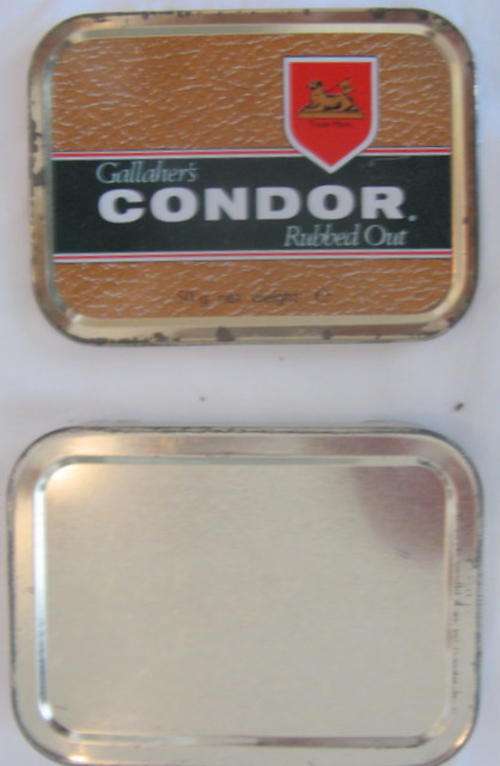 GALLAHER'S CONDOR - RUBBED OUT : EMPTY TIN : 11x8x2.5cm