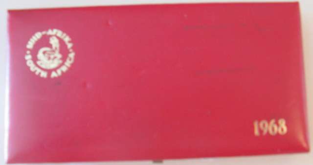 South African Long proof set emty box 1968 Please see condition of the box
