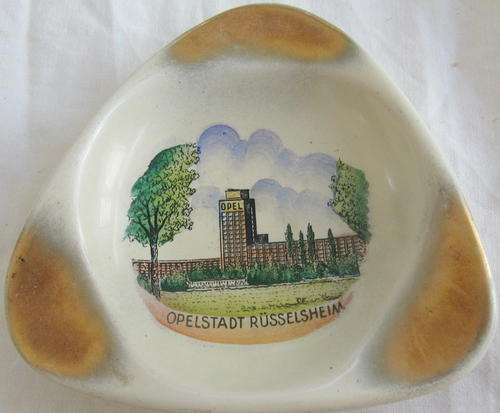 SOUVENIR - OPELSTADT RUSSELSHEIM : TRIANGULAR PIN DISH : EACH SIDE