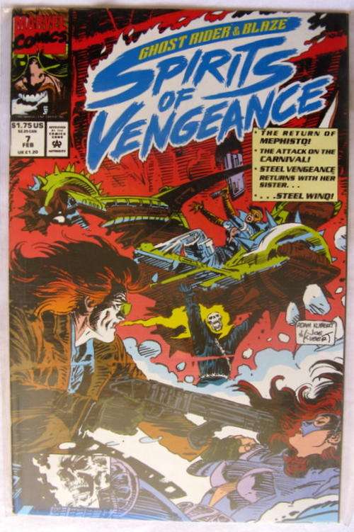 Ghost Rider & Blaze Spirits oF vengeance marvel comics 7 Feb in plastic
