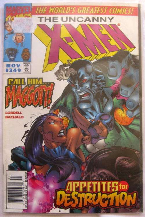 The Uncanny X-men call him  Maggott  marvel comics Nov 349 in plastic