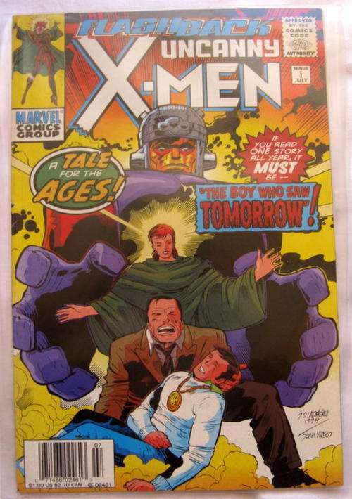 Flash back uncanny X - MEN  Marvel comics minus 1 July in plastic