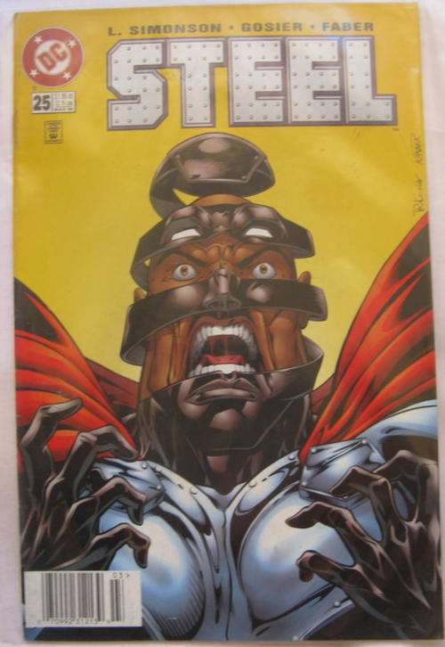 Steel  DC comics 25 March 96 BY L Simonson .Gosier .Faber  in plastic
