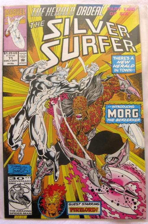 The Silver Surfer  There's a new Herald in Town  71 Early Sept marvel comics  in plastic