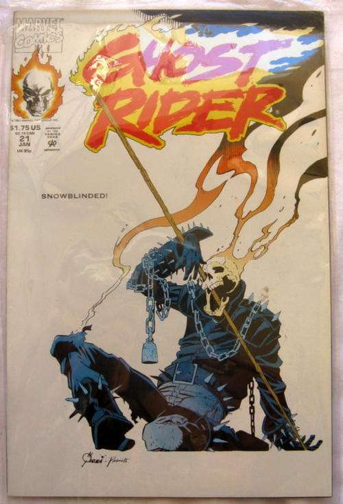 Ghost rider Snowblinded marvel comics 21 Jan 1991 in plastic