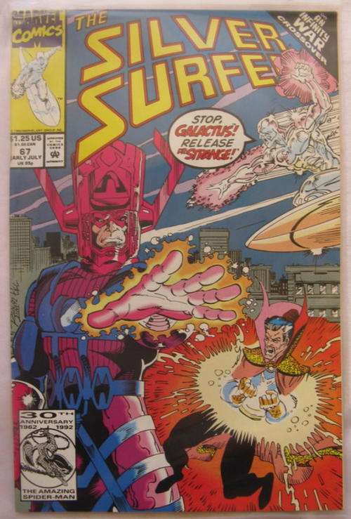The Silver Surfer marvel comics 67 early July  1992 in plastic