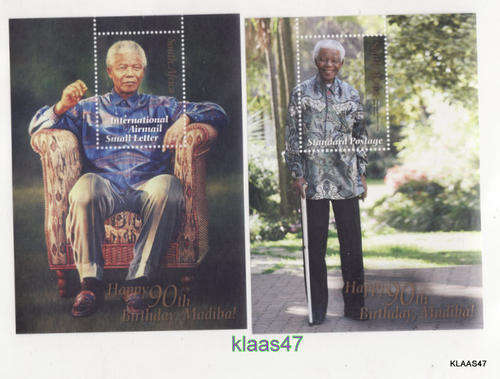 Mandela mint miniture Sheets set of two You are bidding on one set mint