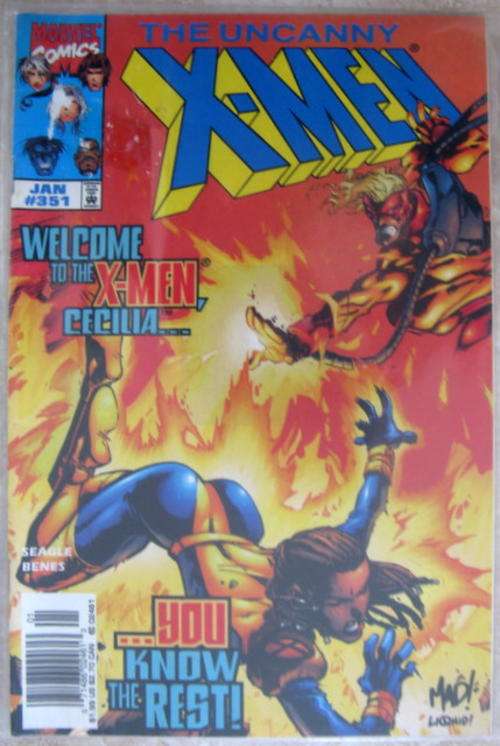 X - MEN The uncanny Welcome to the X- men Ceclia Jan 351 in plastic