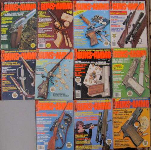 Guns & Ammo 11 American about guns  magazines 1975--1979   see pictures