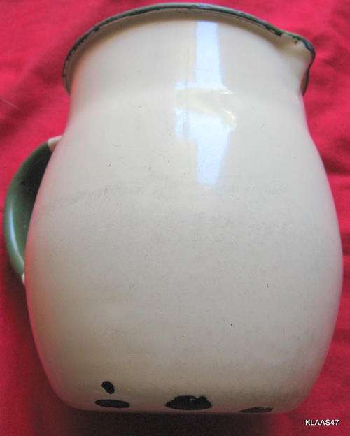 OLD ENAMEL JUG - 110 MM DIAM. - 150 MM HIGH - PLEASE HAVE A LOOK