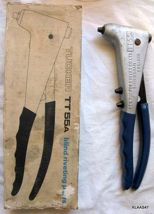 Original George Tucker Eyelet TT55A Pop Rivet Pliers From 1960's/70's no spanner with it