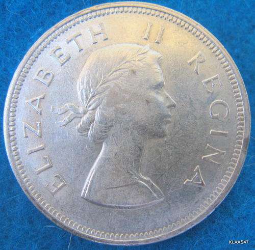 Union of South African half crown   1954