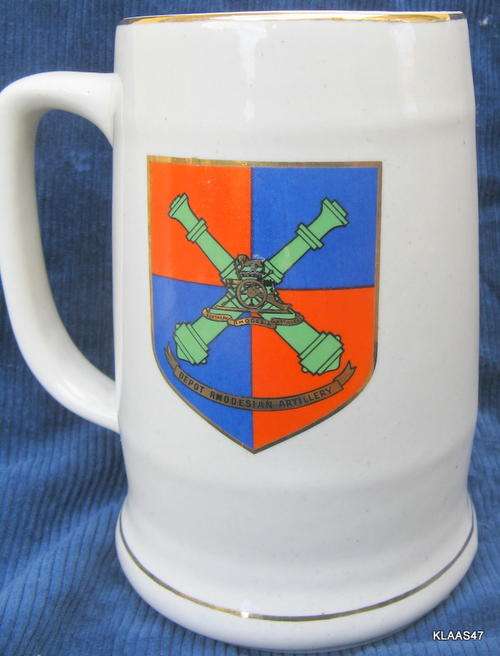 SOUTHERN  RHODESIA  ARTILLERY - DEPOT  RHODESIAN  ARTILLERY : MUG : 15cm HIGH - 10cm BASE DIAM