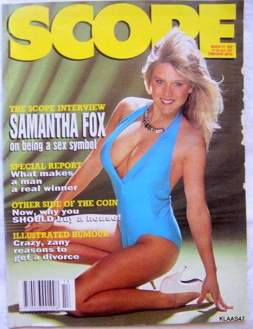 Scope March 1987  Scope interview Samantha Fox on being a sex symbol