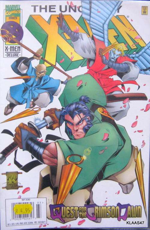X - Men .Quest for the grimson dawn .Marvel comics 1996 in plastic