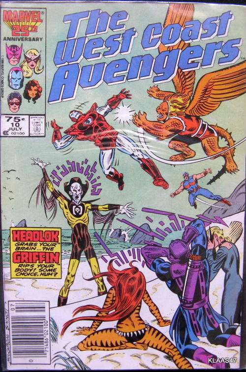 The West Coast  Avengers Marvel 25th Anniversary in plastic1984
