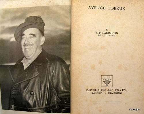 Avenge Tobruk  by E.P.Hartshorn hardcover 1960