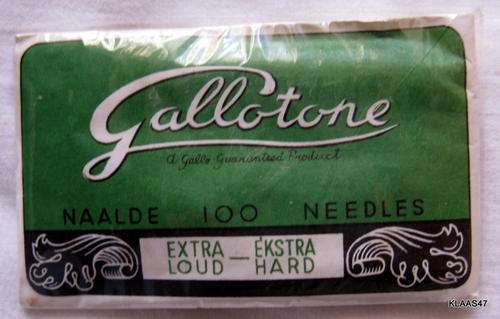 GALLOTONE - 100 Gramophone Needles - EXTRA LOUD - HARD (IN A PACKET, NOT A TIN)