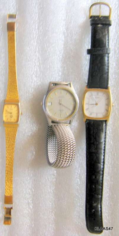 THREE WRIST WATCHES :  **NOT WORKING** : FOR REPAIR OR PARTS